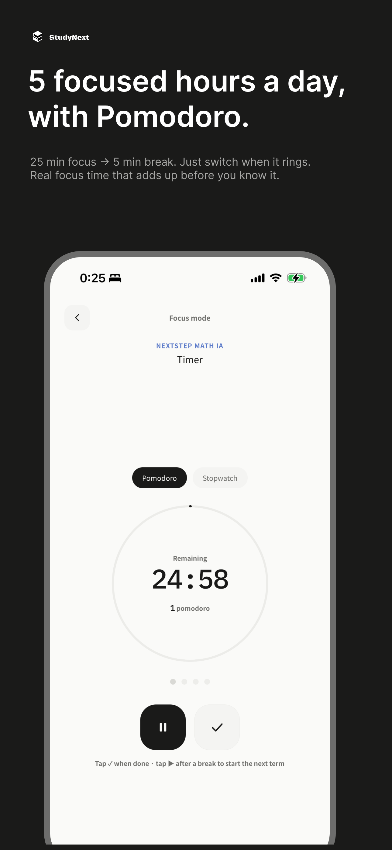 Pomodoro Focus Mode